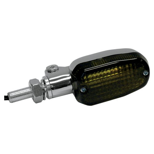 K&S Technologies - K&S Technologies Chrome Aluminum Marker Lights - Oblong with Smoke Lens - Single Filament - 25-8303CM