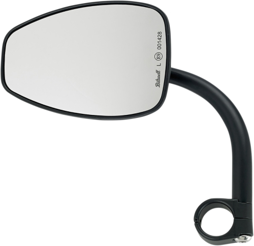 Biltwell Inc. - Biltwell Inc. Teardrop Utility Mirror with Clamp on Mount for 1in. Bar - Black - 6504-501-131
