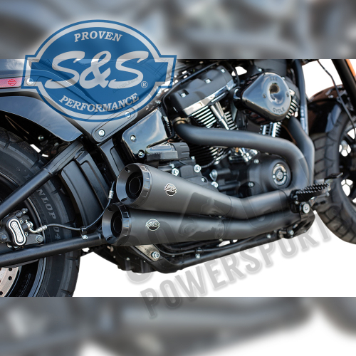 S&S Cycle - S&S Cycle Grand National 2-Into-2 Exhaust Systems without Catalytic Converters - Black Ceramic - 550-0760