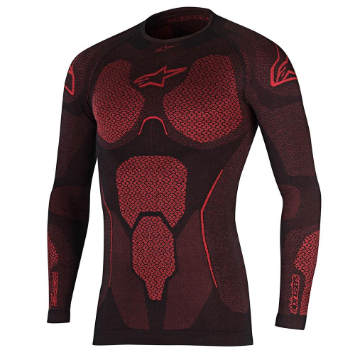 Alpinestars - Alpinestars Ride Tech Summer Long Sleeve Top - 4752517-13-M/L - Black/Red - Md-Lg