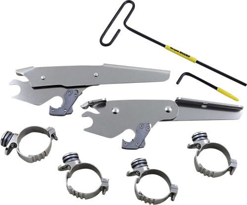 Memphis Shades - Memphis Shades Trigger-Lock Mount Kit for Batwing Fairing - Polished - MEK2056