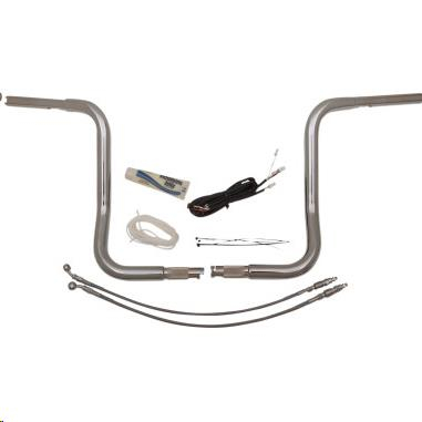 Fat Baggers, Inc. - Fat Baggers, Inc. 1-1/4in. EZ Install Handlebar Kit with Round Top Handlebars - Chrome - 909514