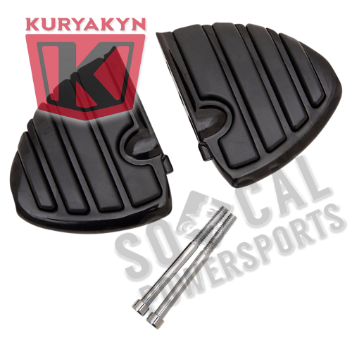 Kuryakyn - Kuryakyn ISO-Wing Mini Floorboards without Male Mounts - Gloss Black - 7568