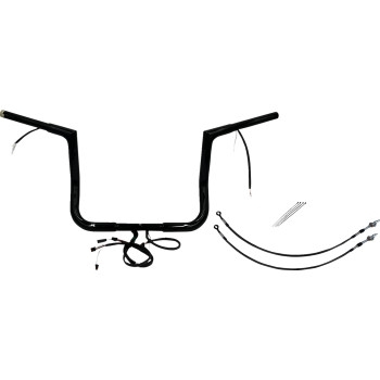 Fat Baggers, Inc. - Fat Baggers, Inc. 1-1/4in. Plug and Play EZ Install Flat Top Handlebar Kit - Black - 701212-B
