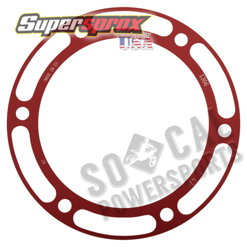 Supersprox - Supersprox Edge Disc Insert - 42T Rear Sprocket - Red - RACD-1306-42-RED