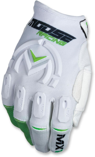 Moose Racing - Moose Racing MX1 Gloves - White/Green - 3330-4521 - White/Green - X-Large