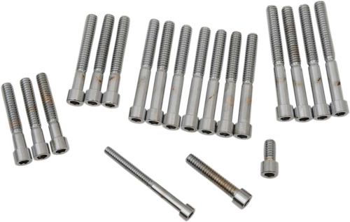 Drag Specialties - Drag Specialties Chrome Socket-Head CAM/Primary Cover Bolt Set - Smooth - MK162S