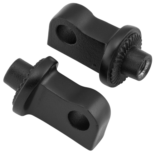 Kuryakyn - Kuryakyn Splined Peg Adapters - Front - Satin Black - 8896