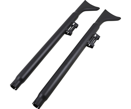 Bassani Manufacturing - Bassani Manufacturing 2-1/4in. Fishtail Slip-On - 36in. without Baffle - Black - 1F27EB-36