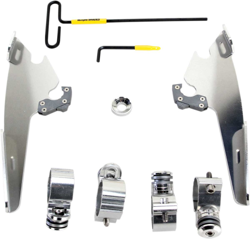 Memphis Shades - Memphis Shades Trigger-Lock Mount Kit for Batwing Fairing - Polished - MEK2004