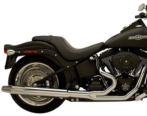 SuperTrapp - SuperTrapp 2-Into-1 Silent Series Exhaust for 250mm Wide Tire - Custom - Straight - Chrome - 178-71590
