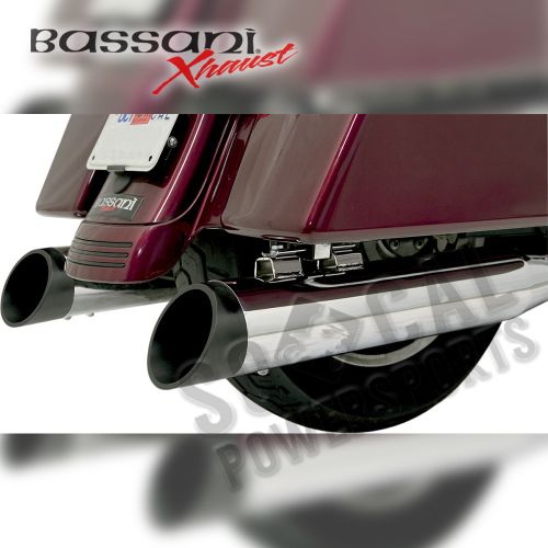 Bassani Manufacturing - Bassani Manufacturing End Cap for 4in. Quick Change Series Slip-On - Slash Cut - Black - BE40SB