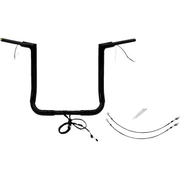 Fat Baggers, Inc. - Fat Baggers, Inc. 1-1/2in. Plug and Play EZ Install Flat Top Handlebar Kit - Black - 601216-B
