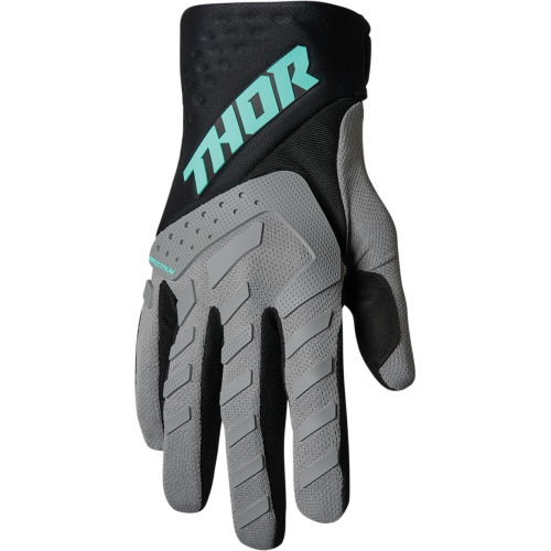 Thor - Thor Spectrum Youth Gloves - 3332-1597 - Gray/Black/Mint - 2XS