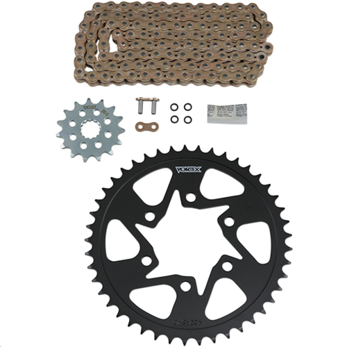 Vortex - Vortex WSS Warranty Chain and Sprocket Kit - Gold - CKG6400