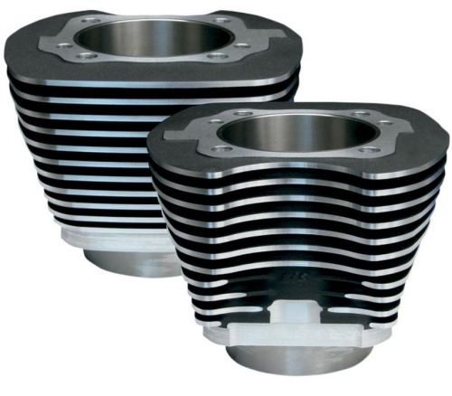 S&S Cycle - S&S Cycle Big Bore 3 7/8in. Cylinders for 95in.,103in., and 106in. Kits - Black with Highlighted Fins - 910-0208