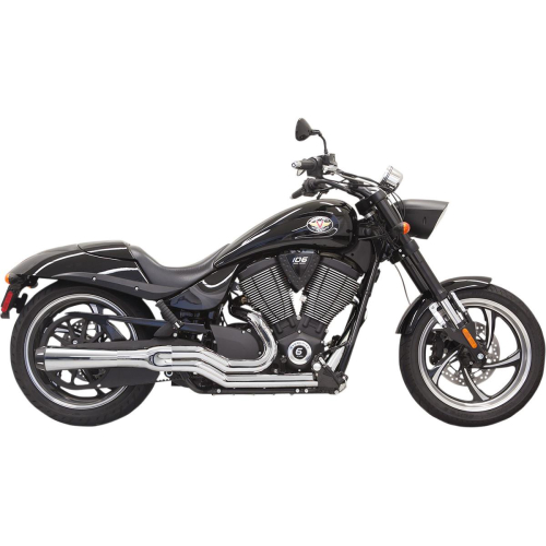 Bassani Manufacturing - Bassani Manufacturing Road Rage 2:1 Exhaust System - Chrome - Mid-Length - 6H22R