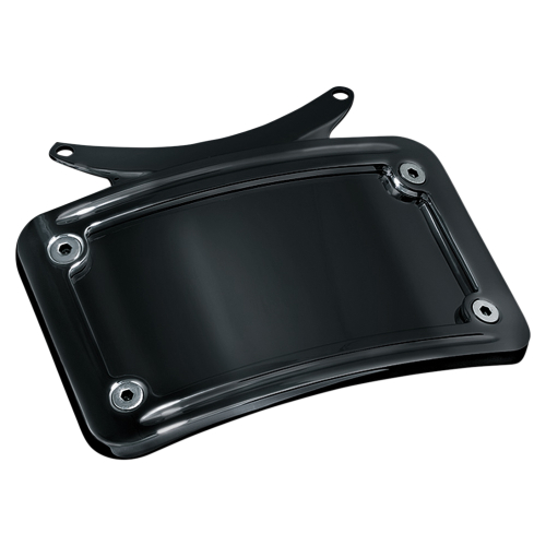 Kuryakyn - Kuryakyn Curved License Plate Frame - Gloss Black - 3143