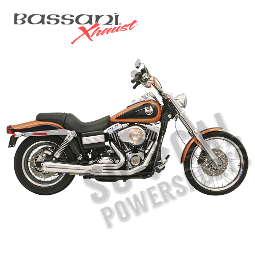 Bassani Manufacturing - Bassani Manufacturing Road Rage 2:1 Short Upswept Megaphone Exhaust System - Chrome - 13112J
