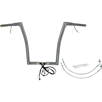 Fat Baggers, Inc. - Fat Baggers, Inc. 1-1/4in. Plug and Play EZ Install Flat Top Handlebar Kit - Chrome - 701916