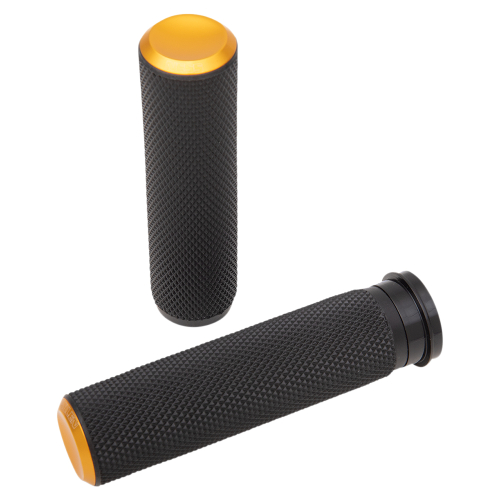 Arlen Ness - Arlen Ness Fusion Series Grips - Knurled - Gold Anodized - 07-347