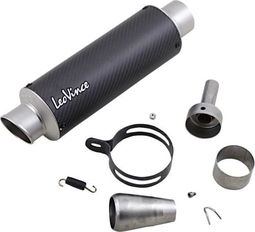 Leo Vince - Leo Vince GP Corsa Universal Slip-On - 54mm x 2-1/4in. Inlet - Black Muffler - 9736MU