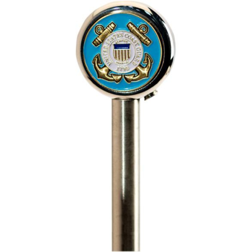 Pro Pad - Pro Pad 9in. Stainless Steel Flag Pole with Topper - Coast Guard - POLE9-CGDT