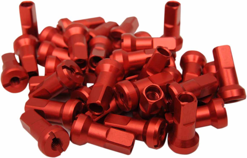 Moose Racing - Moose Racing MX1 Billet Spoke Nipples - 9 Gauge - Red - 24-930