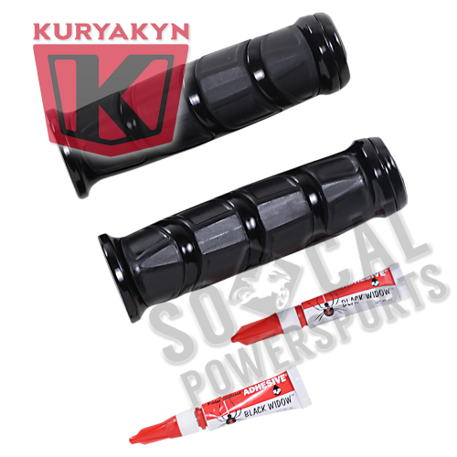 Kuryakyn - Kuryakyn Kinetic Grips - Gloss Black - 6373