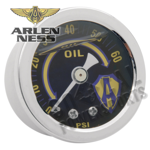 Arlen Ness - Arlen Ness Liquid-Filled Oil Gauge - 15-655