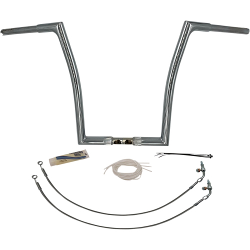 Fat Baggers, Inc. - Fat Baggers, Inc. 1-1/4in. EZ Install Handlebar Kit with Flat Top Handlebars - Chrome - 709316