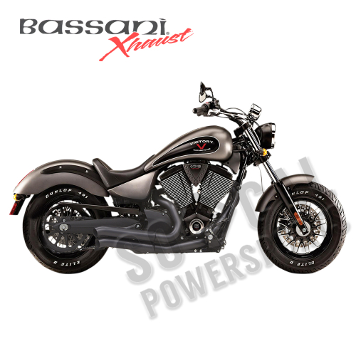 Bassani Manufacturing - Bassani Manufacturing Pro Street Turn Out Exhaust System - Black - 6V23DB
