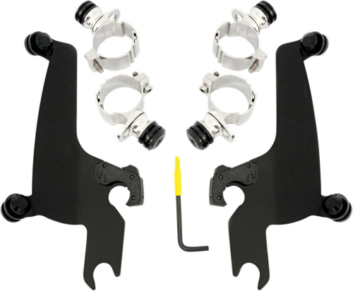 Memphis Shades - Memphis Shades Trigger-Lock Mount Kit for Sportshield Windshields - Black - MEB1969