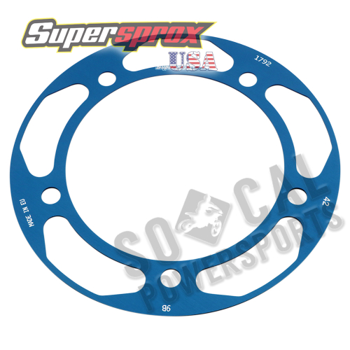 Supersprox - Supersprox Edge Disc Insert - 42T Rear Sprocket - Blue - RACD1792-42-BLU