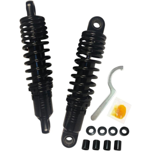 Drag Specialties - Drag Specialties Ride-Height Adjustable Shocks - 11in. - Black - 1310-1828