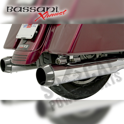 Bassani Manufacturing - Bassani Manufacturing End Cap for 4in. Quick Change Series Slip-On - Black - Fluted - BE40R
