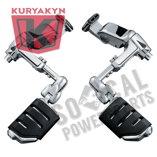 Kuryakyn - Kuryakyn Ergo III Cruise Mount Kit with Trident Dually ISO-Pegs - Chrome - 4081