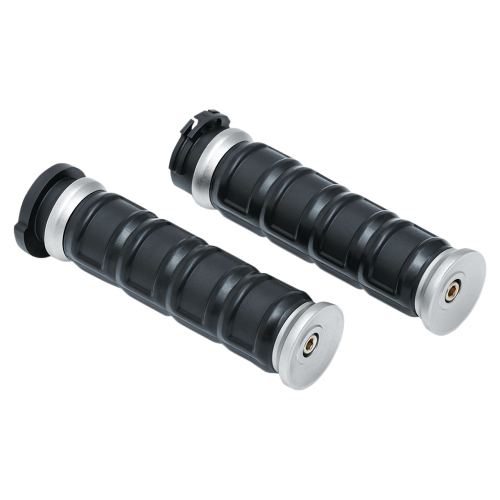 Kuryakyn - Kuryakyn Dillinger Grips - Silver - 6672