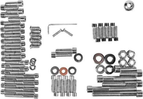 Drag Specialties - Drag Specialties Complete Motor Chrome Socket-Head Bolt Set - Smooth - MK106S