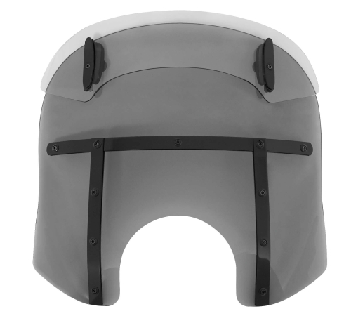 Memphis Shades - Memphis Shades Drop Top Memphis Fats Windshield (7in. Cutout) - 17-20in. - Black Smoke/Night Shades - MDB31510