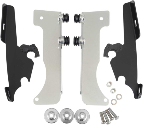 Memphis Shades - Memphis Shades Trigger-Lock Mount Kit for Fats/Slim Windshields - Black - MEB1949