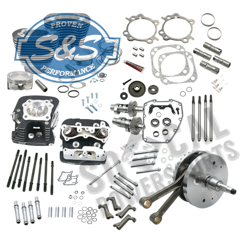S&S Cycle - S&S Cycle 124in. Hot Set Up Kits with Heads - 900-0565