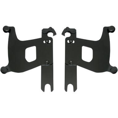 Memphis Shades - Memphis Shades Plates-Only Kit for Bullet Fairing to Fats/Slim, Sportshields, or Batwing - Black - MEB1875