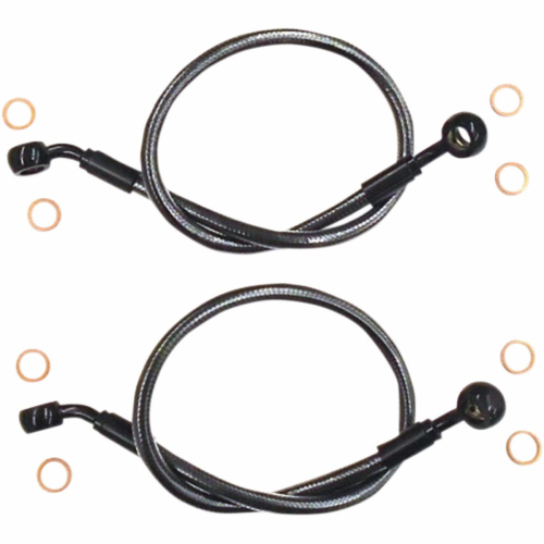 Magnum - Magnum Black Pearl Braided Front Lower Brake Line Kit - Stock - 47020