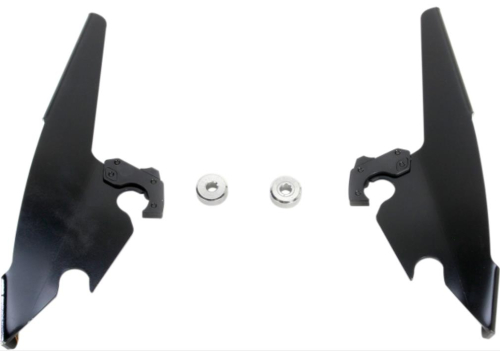 Memphis Shades - Memphis Shades Plate-Only Kit for Batwing Fairing - Black - MEB1708