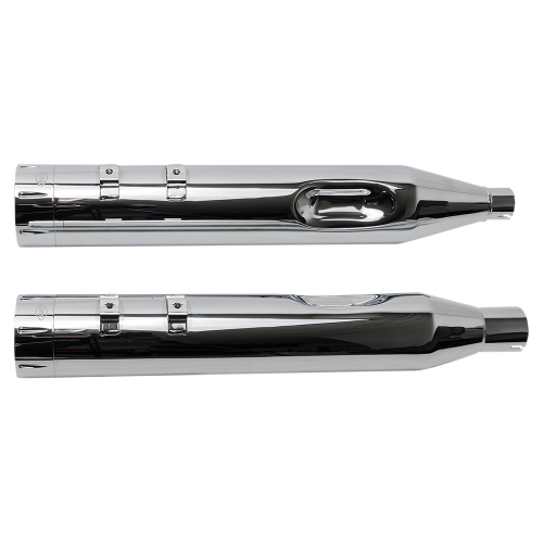 S&S Cycle - S&S Cycle MK45 4-1/2in. Performance Muffler - Chrome with Black/Machined Tracer End Caps - 550-0669