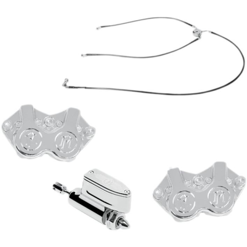 Performance Machine - Performance Machine Four-Piston Rear Caliper/Brake Kit - Stage 1 - 1550-0052S1-CH