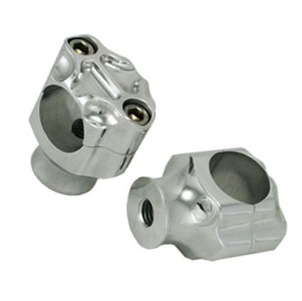 Todds Cycle - Todds Cycle Bone Bar Clamps with 1in. Riser for 1in. Handlebars - Single - Black - BBC3-2