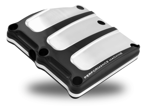 Performance Machine - Performance Machine Scallop Transmission Top Cover - Black Ops - 0203-2018-BMP