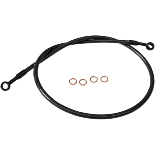 LA Choppers - LA Choppers Midnight Braided Brake Line - 15-17in. Ape Hangers - LA-8400B16M